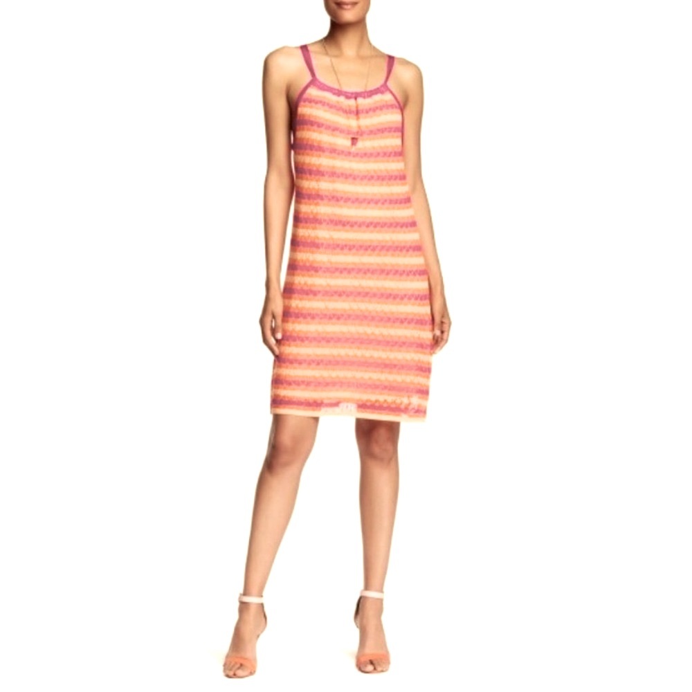 Trina Turk London Striped Pink & Orange Dr…